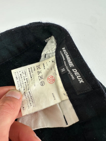 Vintage Comme des Garçons Wool Trousers Black Dark Green