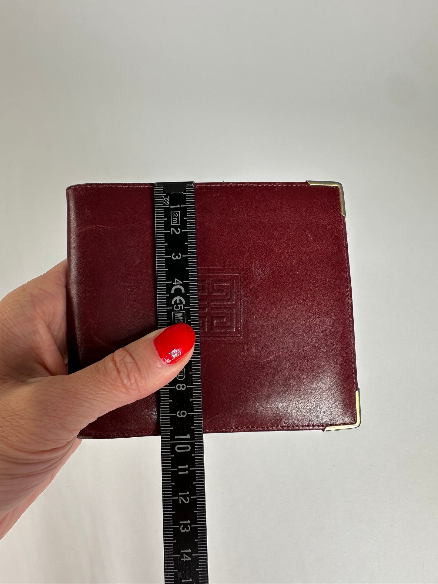 Vintage Givenchy Flapable Leather Wallet Burgundy