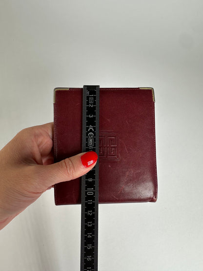Vintage Givenchy Flapable Leather Wallet Burgundy