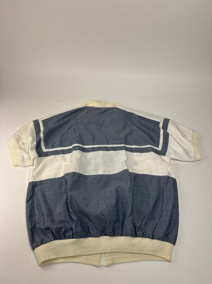 Vintage Dior Mens Short - Sleeve Jacket Blue White L