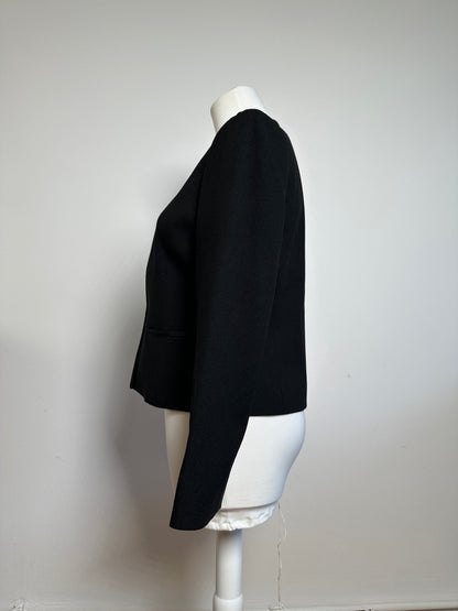 Vintage Givenchy Wool Blazer Short Coat Black M