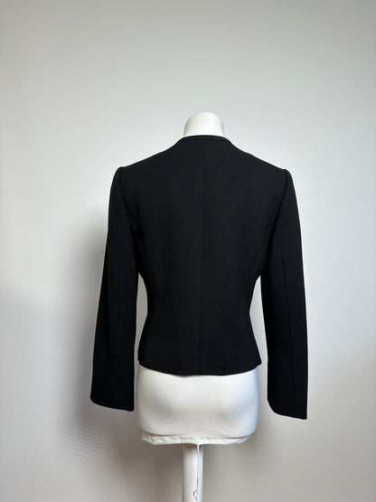 Vintage Givenchy Wool Blazer Short Coat Black M