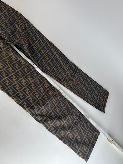 Vintage Fendi FF Monogram Pants Brown EU37