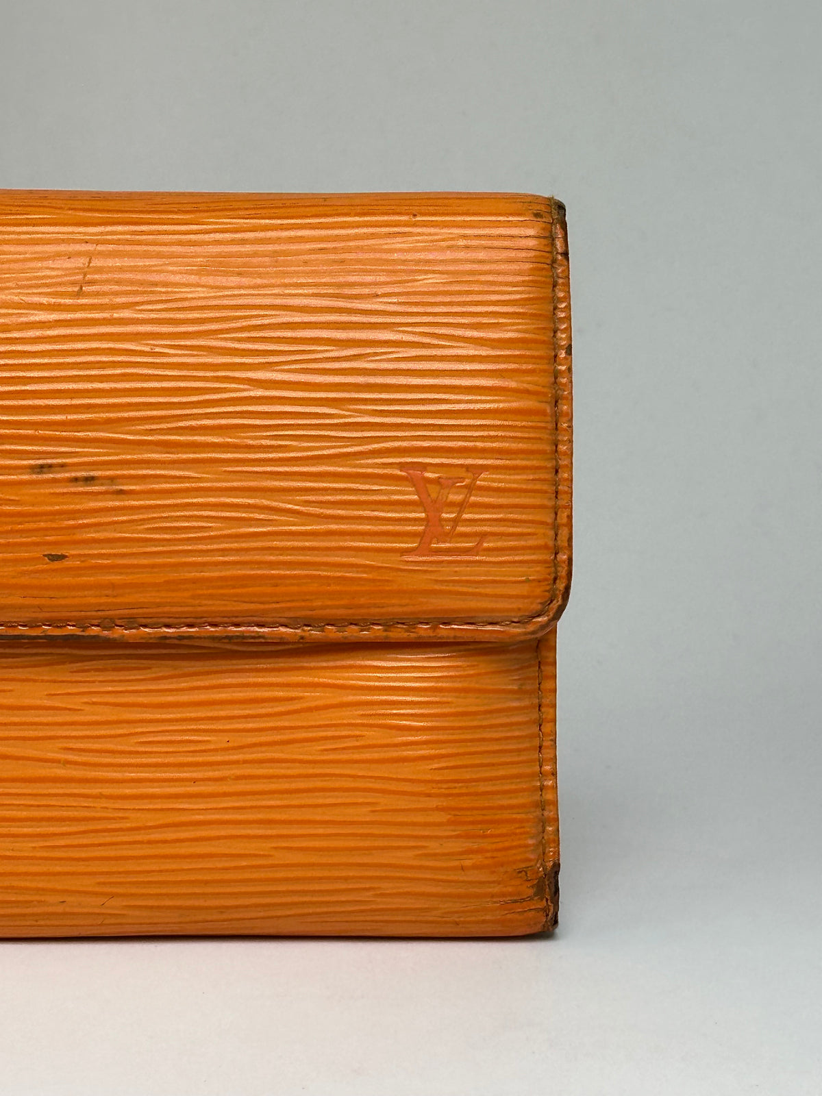 Vintage Louis Vuitton Epi Leather Bifold Wallet Late 1990s Orange