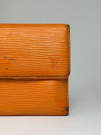 Vintage Louis Vuitton Epi Leather Bifold Wallet Late 1990s Orange