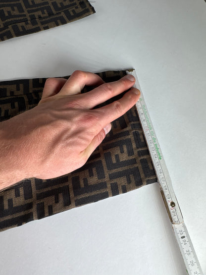 Vintage Fendi FF Monogram Pants Brown EU37