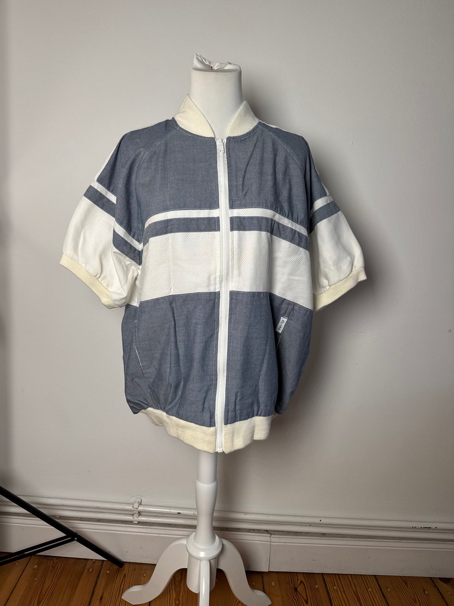 Vintage Dior Mens Short - Sleeve Jacket Blue White L