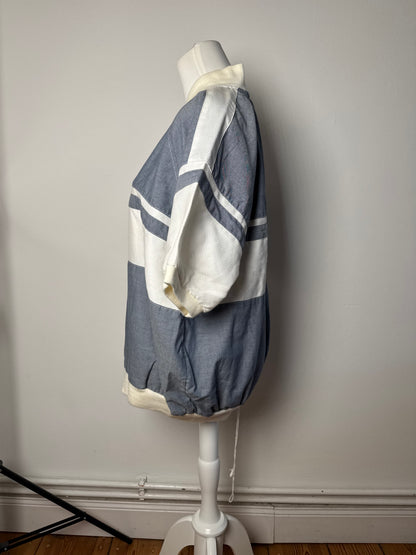 Vintage Dior Mens Short - Sleeve Jacket Blue White L