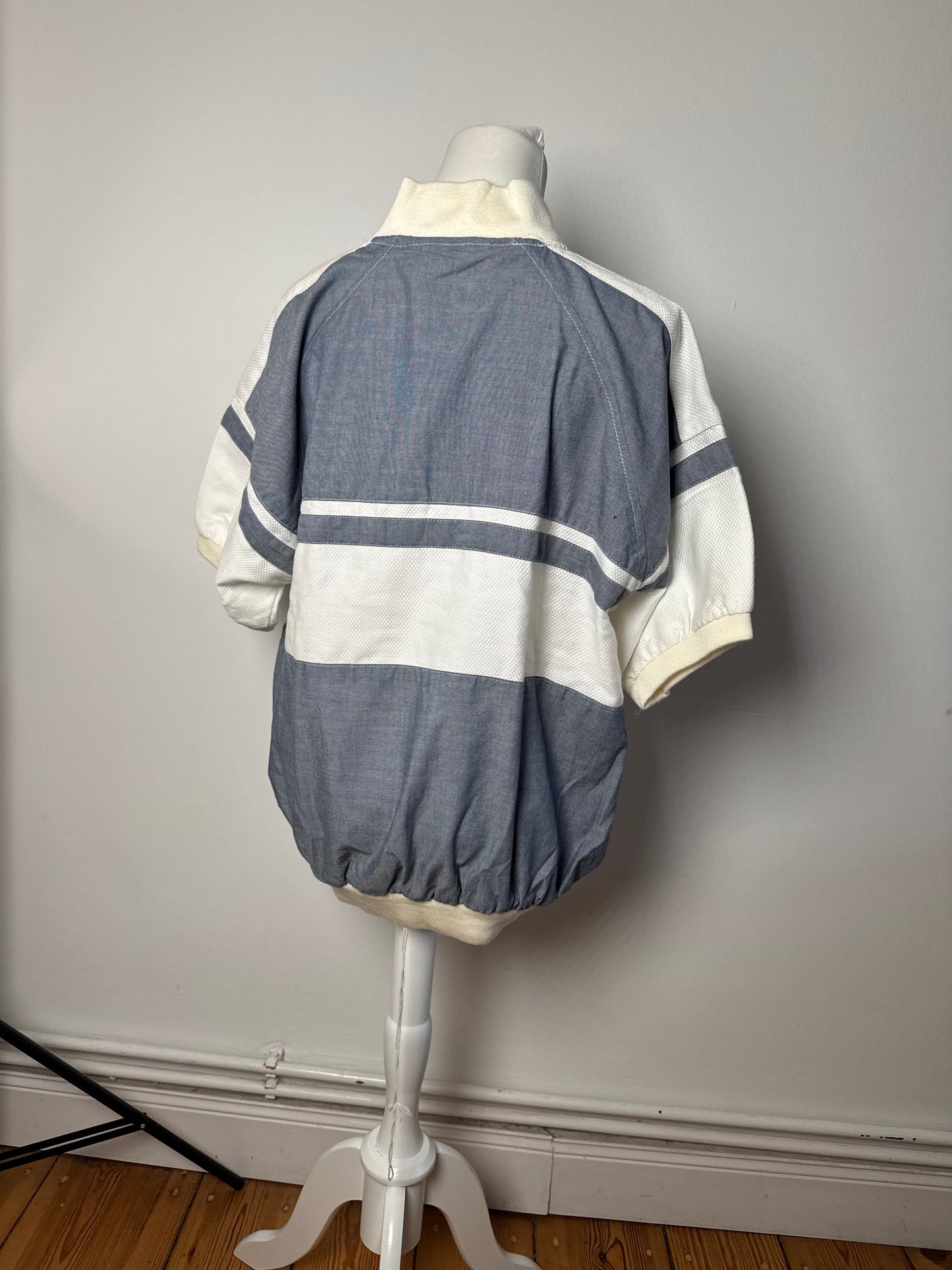Vintage Dior Mens Short - Sleeve Jacket Blue White L