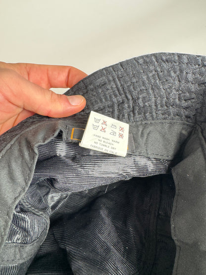 Vintage Fendi Monogram Bucket Hat Black