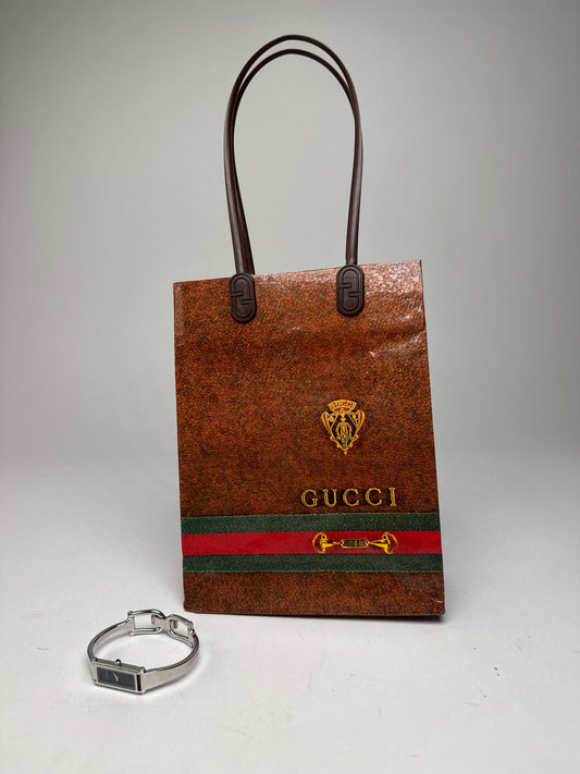 Vintage Gucci Horsebit Quartz Watch Silver