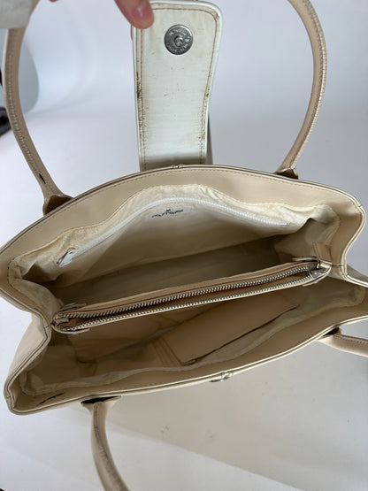 Vintage Courreges Leather Bag Beige