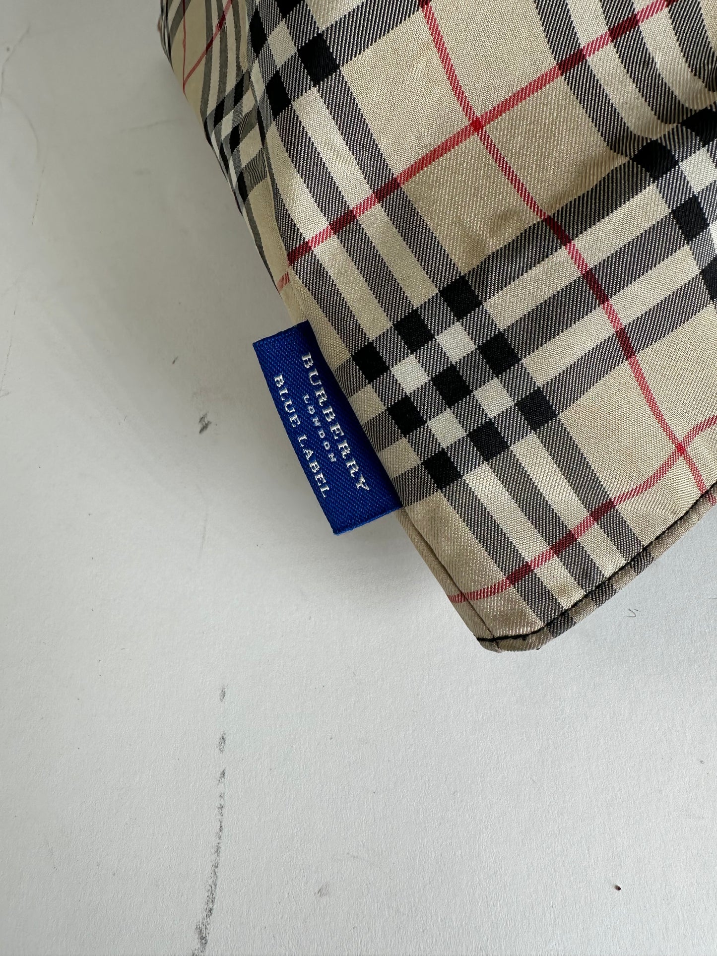 Vintage Burberry Canvas Nova Check Hand Bag beige black