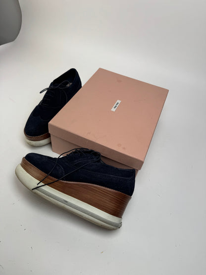 Vintage Miu Miu Suede Sneaker Navy Brown EU40