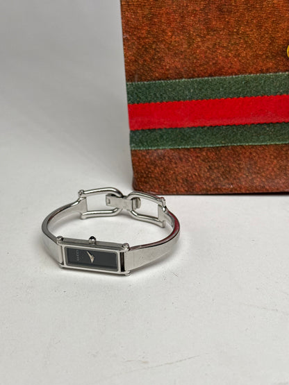 Vintage Gucci Horsebit Quartz Watch Silver