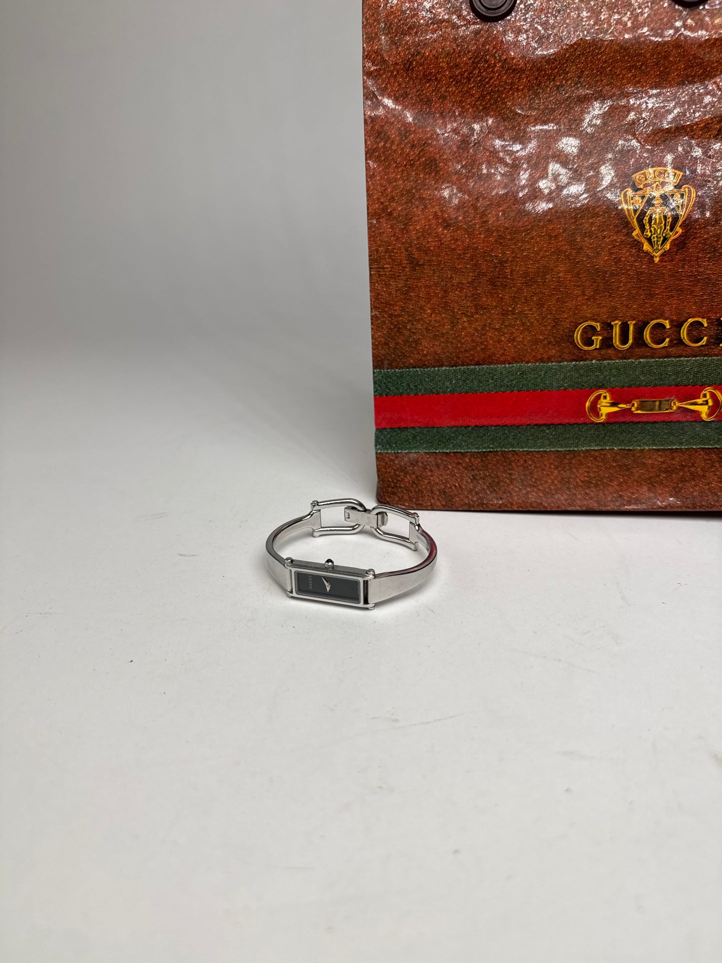Vintage Gucci Horsebit Quartz Watch Silver