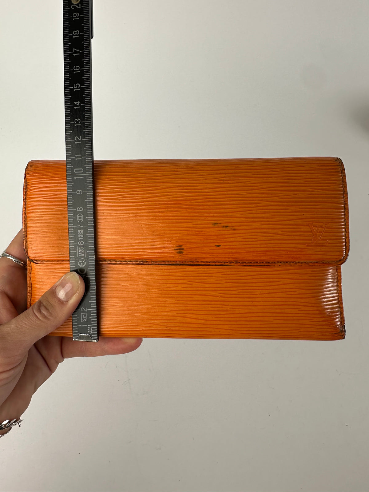 Vintage Louis Vuitton Epi Leather Bifold Wallet Late 1990s Orange