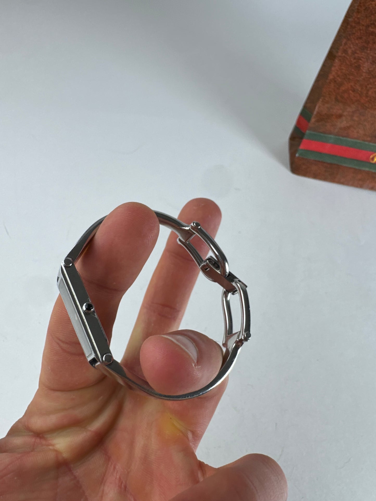 Vintage Gucci Horsebit Quartz Watch Silver