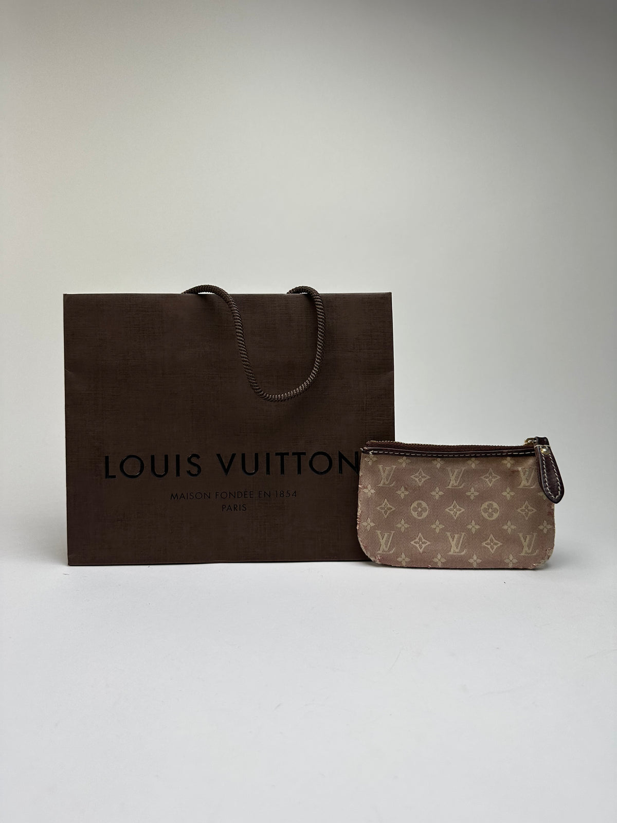 Vintage Louis Vuitton Monogram Mini Lin Coin Purse Early 2000s Blush Pink