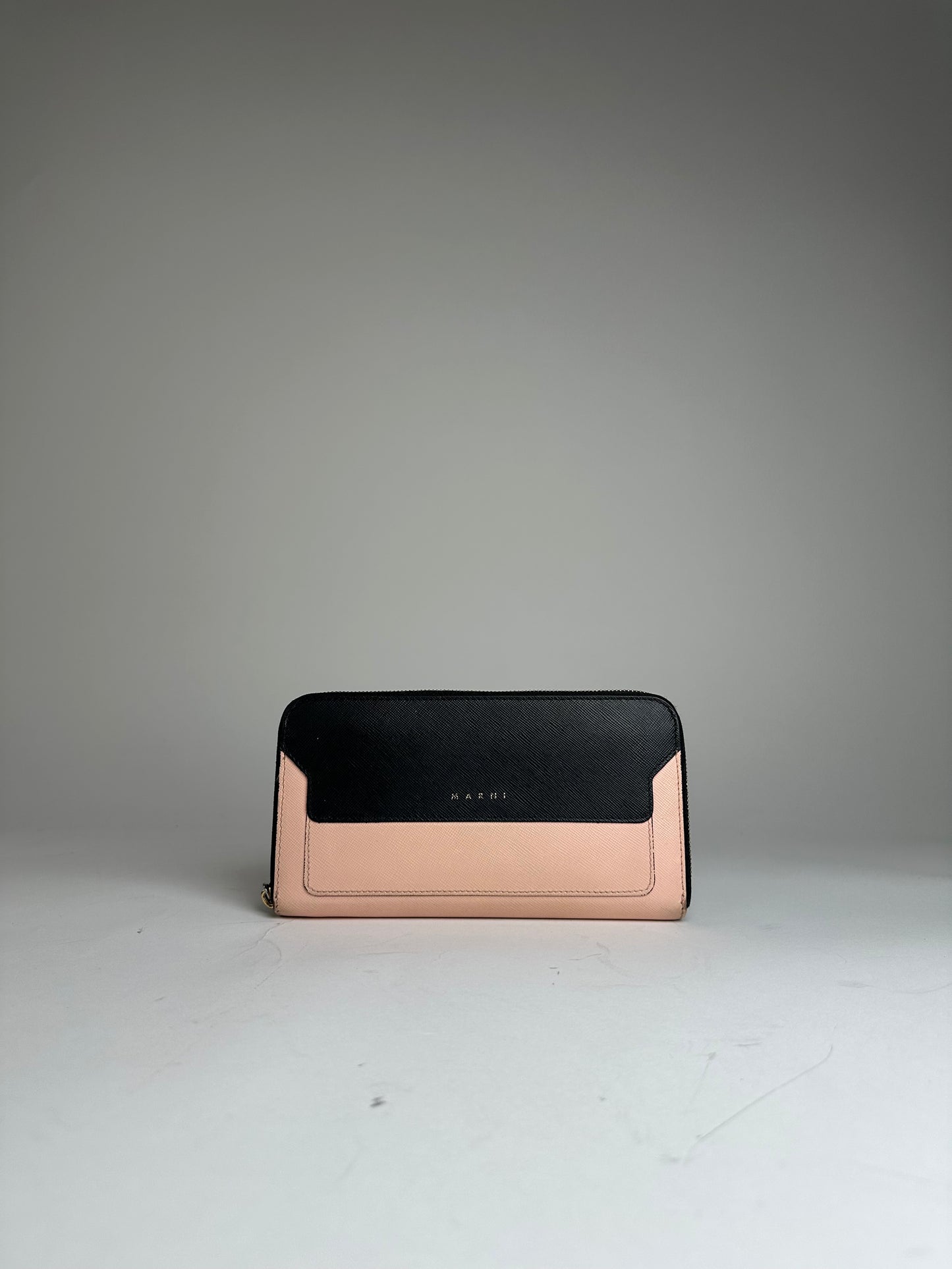 Vintage Marni Leather Wallet Rose Black