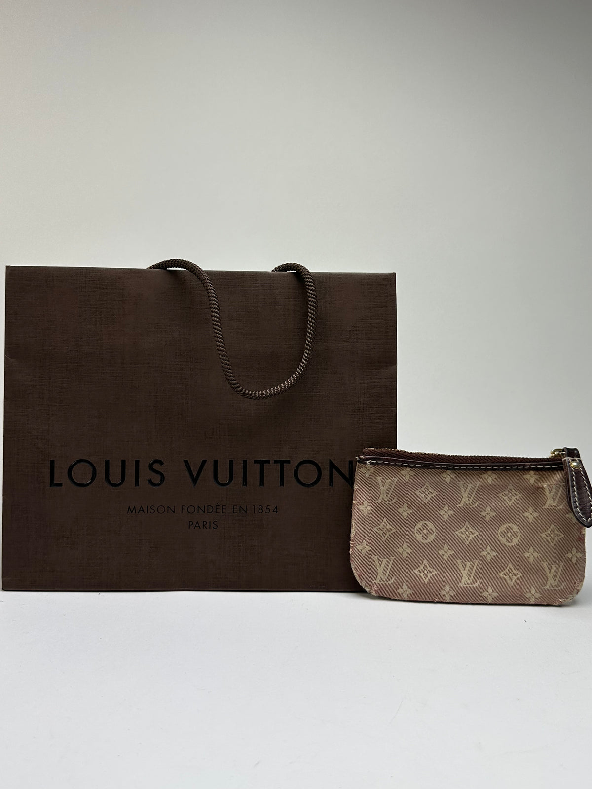 Vintage Louis Vuitton Monogram Mini Lin Coin Purse Early 2000s Blush Pink