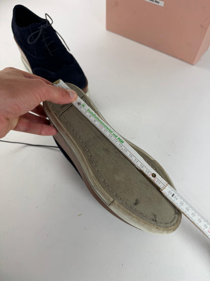 Vintage Miu Miu Suede Sneaker Navy Brown EU40