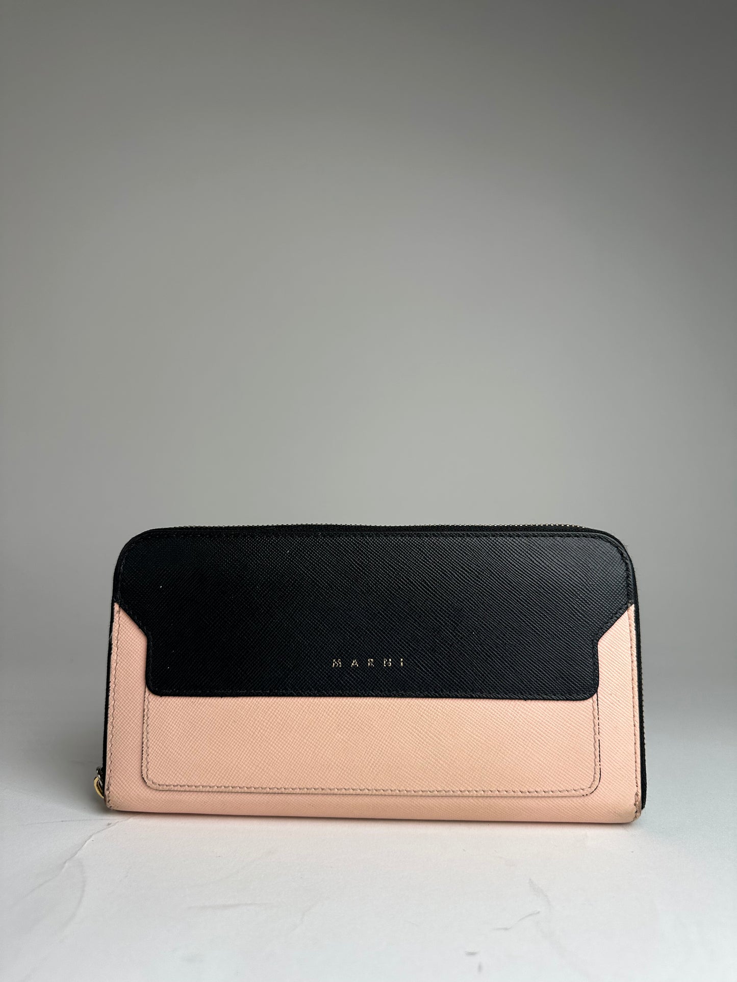 Vintage Marni Leather Wallet Rose Black