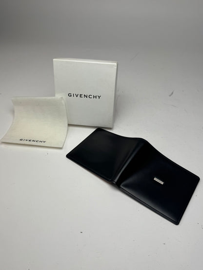 Vintage Givenchy Flapable Leather Card Holder / Wallet black