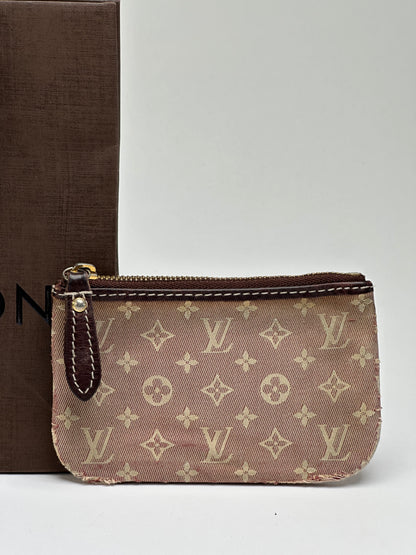 Vintage Louis Vuitton Monogram Mini Lin Coin Purse Early 2000s Blush Pink