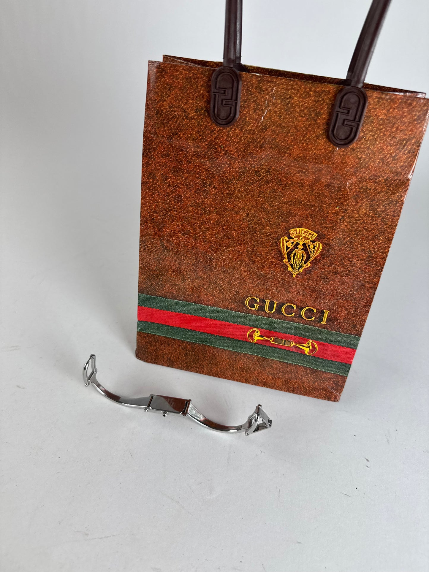 Vintage Gucci Horsebit Quartz Watch Silver