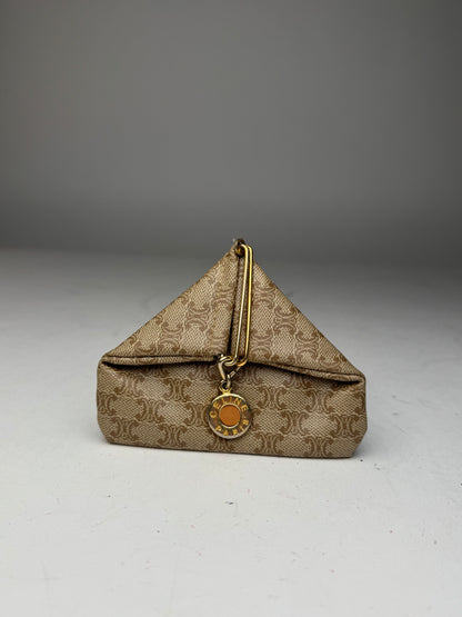 Vintage Celine Paris Leather Purse/Card Holder beige brown