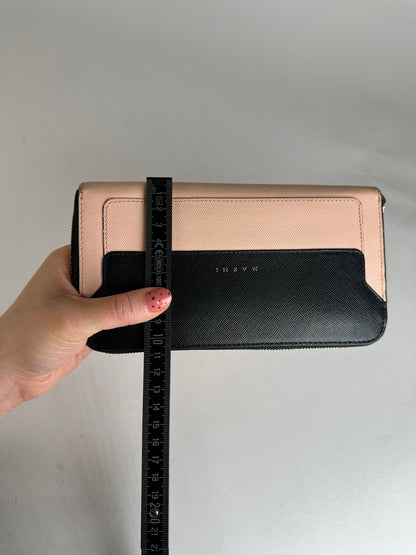 Vintage Marni Leather Wallet Rose Black