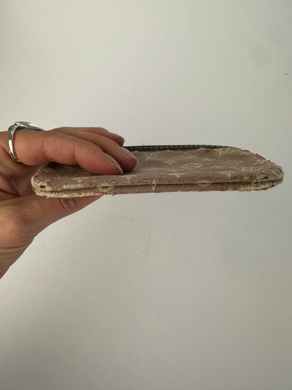 Vintage Louis Vuitton Monogram Mini Lin Coin Purse Early 2000s Blush Pink