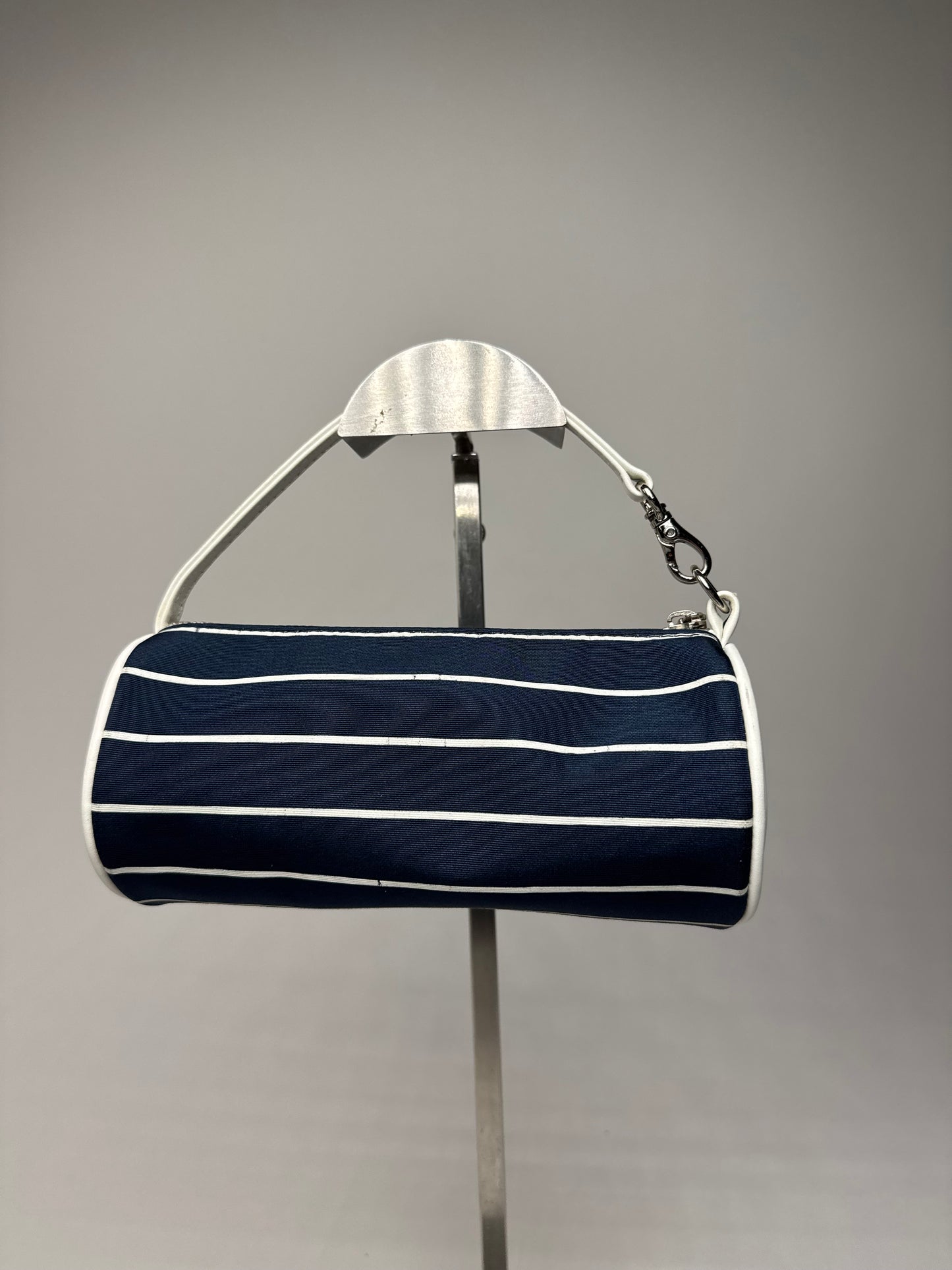 Vintage Courres Mini Bag Navy White Striped