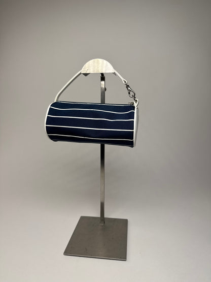 Vintage Courres Mini Bag Navy White Striped