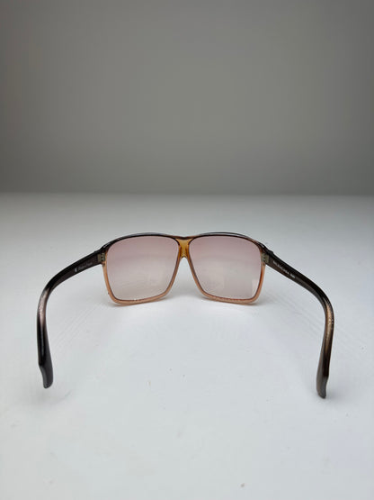 Vintage Balenciaga BB Logo Acetate Sunglasses Brown Pink