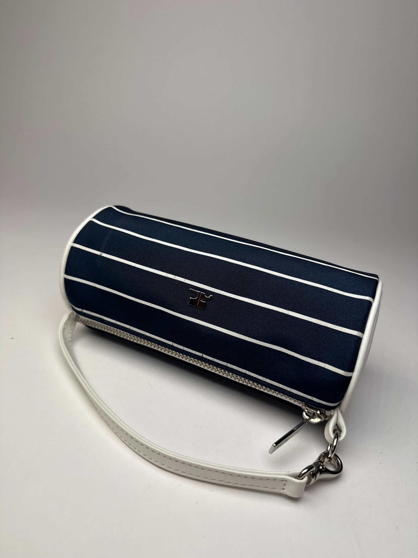 Vintage Courres Mini Bag Navy White Striped