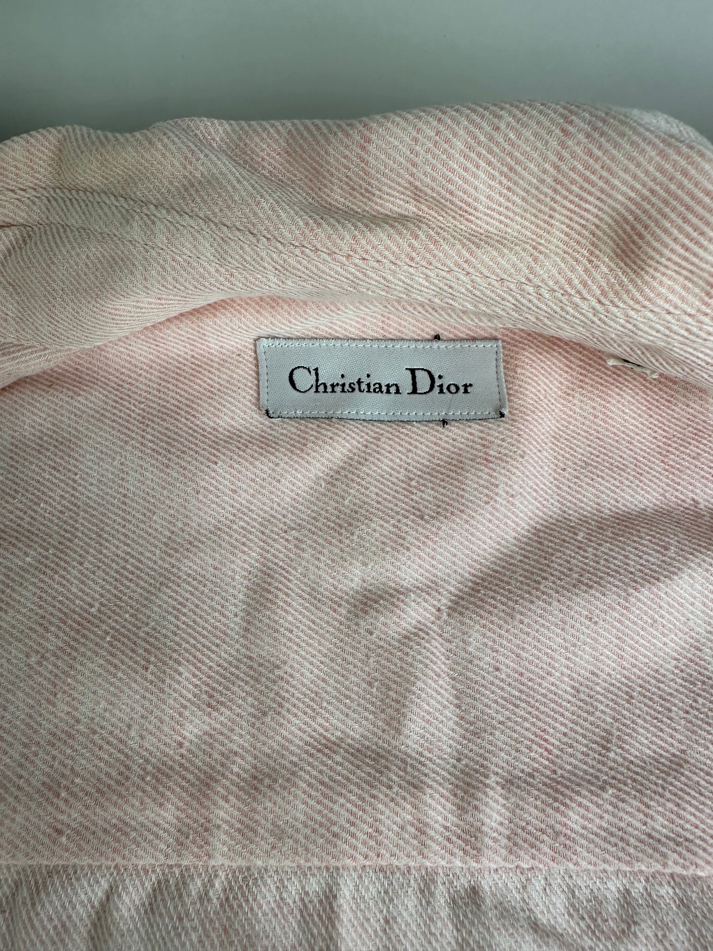 Vintage Dior Cotton Shirt Light Pink L