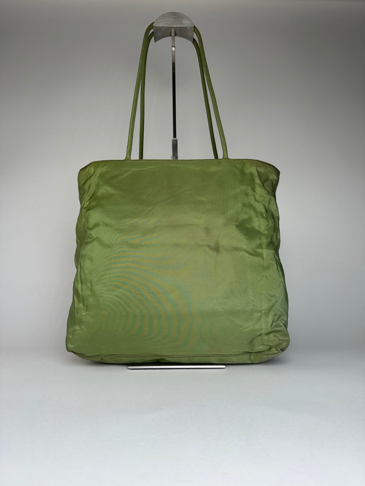 Vintage Prada Triangle Polyester Bag Green