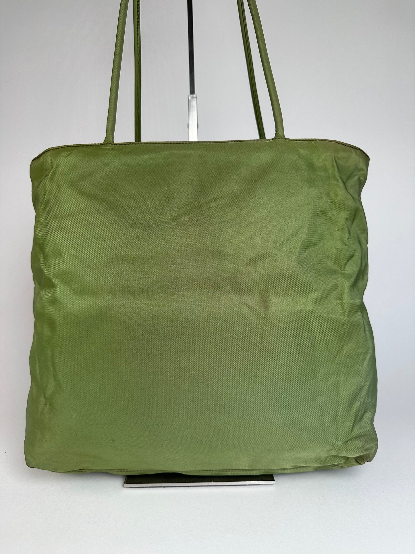 Vintage Prada Triangle Polyester Bag Green
