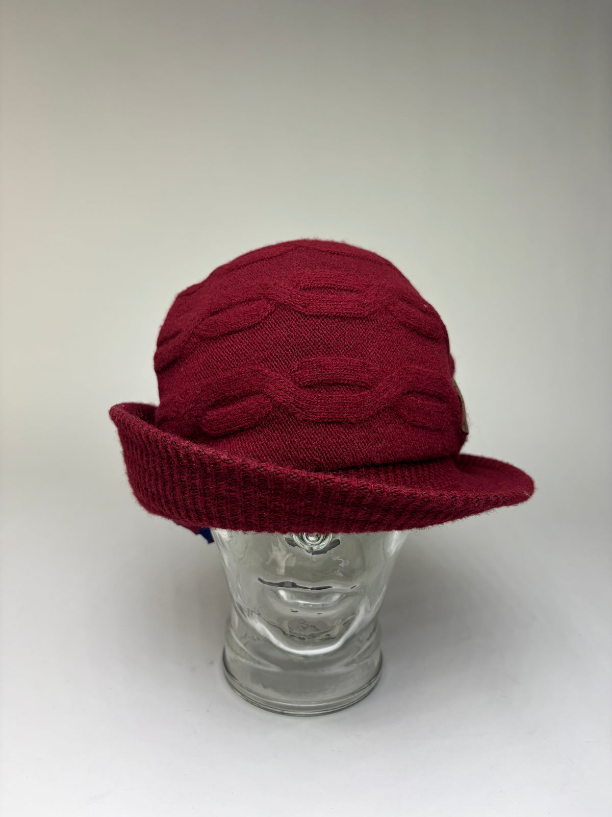 Vintage Vivienne Westwood Wool Blend Bucket Hat Burgundy S/M