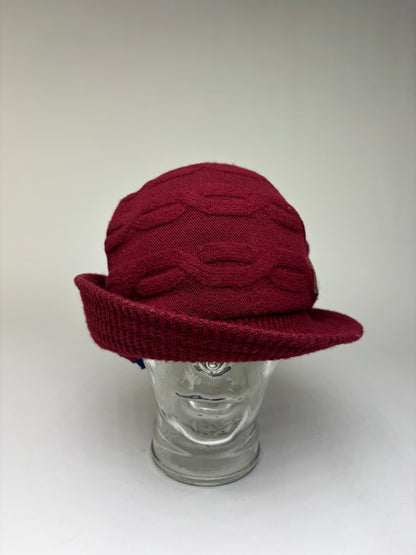 Vintage Vivienne Westwood Wool Blend Bucket Hat Burgundy S/M