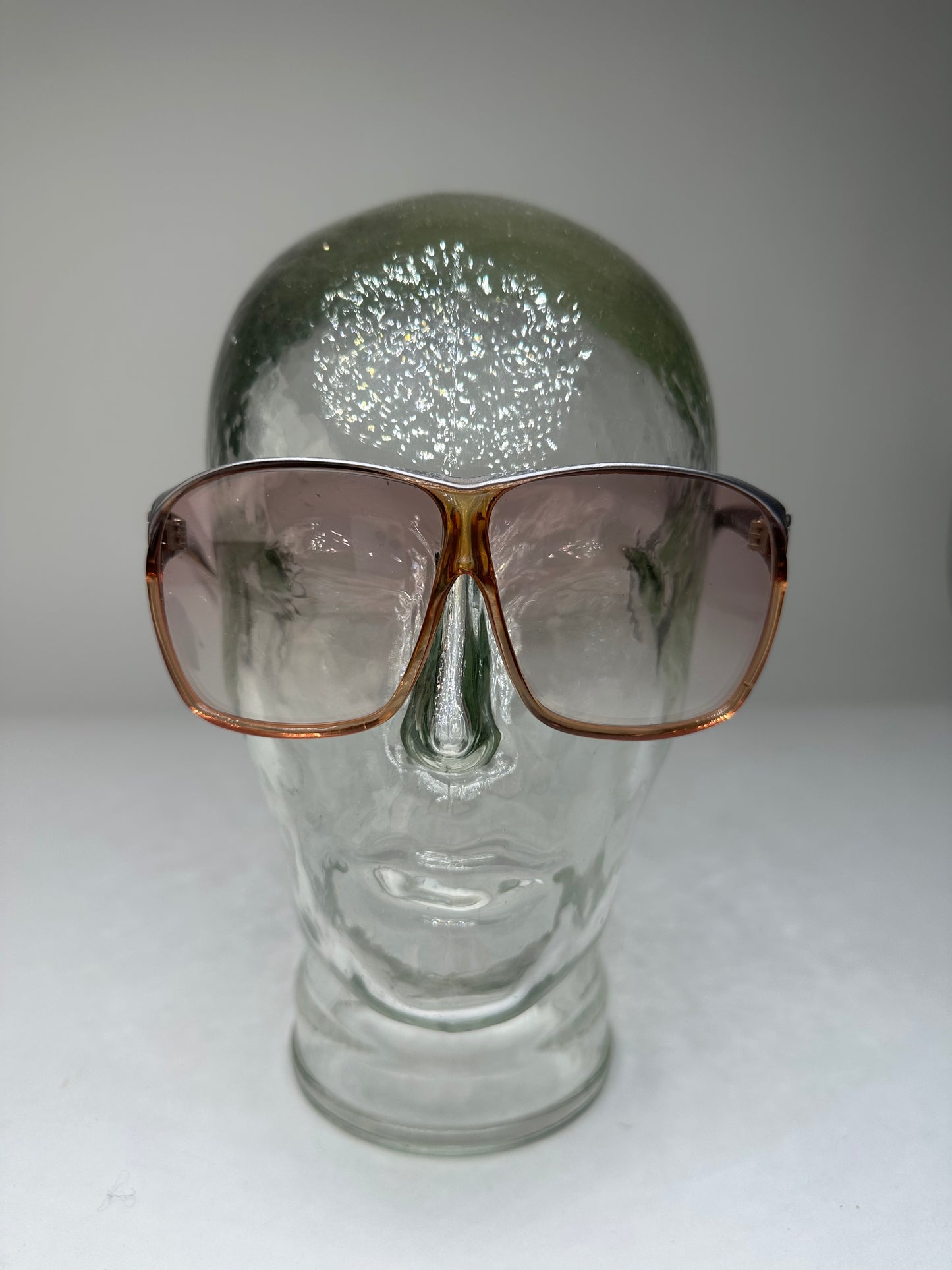 Vintage Balenciaga BB Logo Acetate Sunglasses Brown Pink