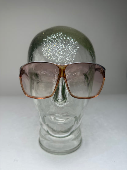 Vintage Balenciaga BB Logo Acetate Sunglasses Brown Pink