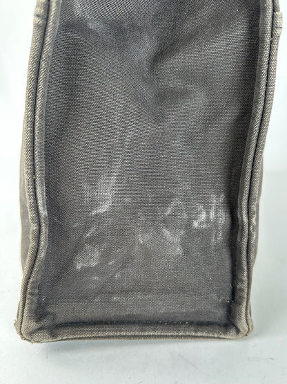 Vintage Hermes Canvas Weekender Duffel Bag Black