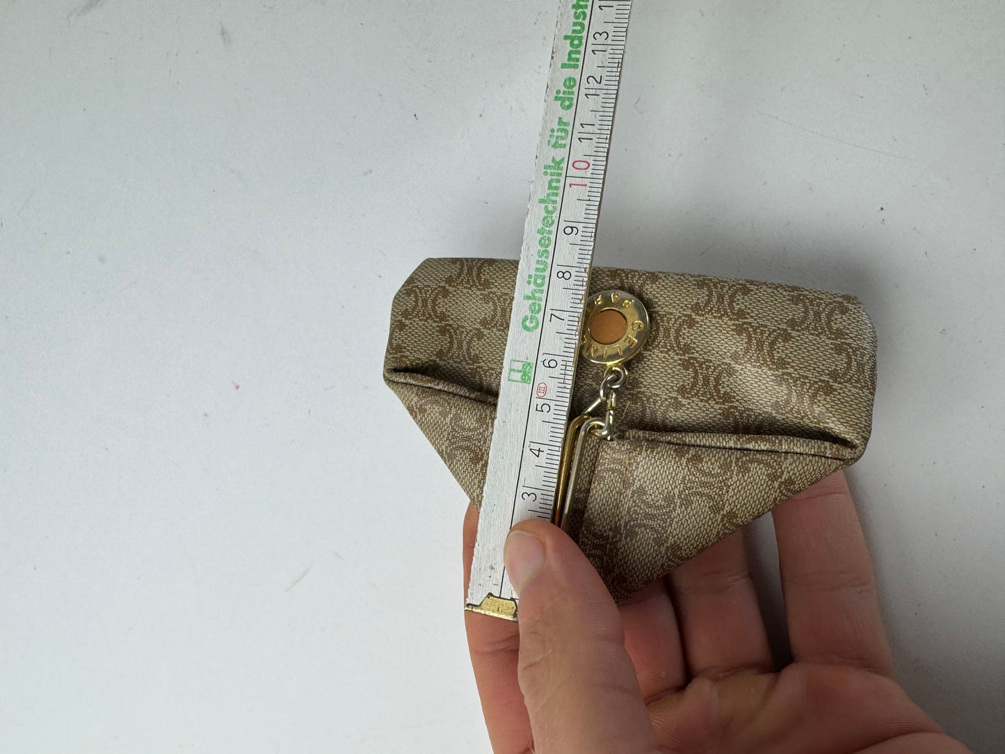 Vintage Celine Paris Leather Purse/Card Holder beige brown