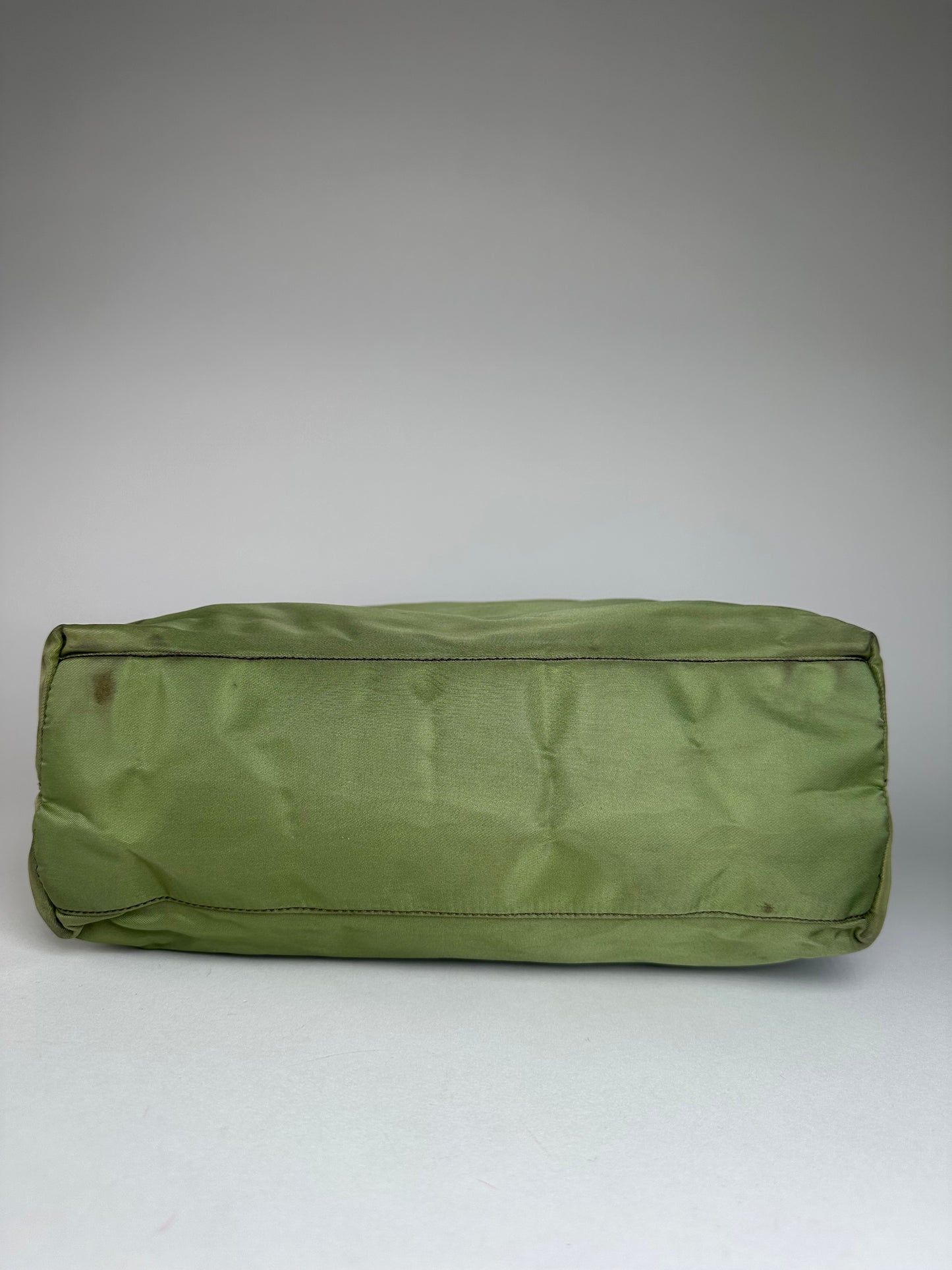 Vintage Prada Triangle Polyester Bag Green