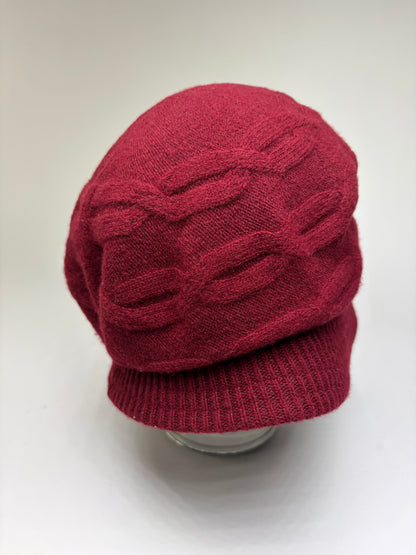 Vintage Vivienne Westwood Wool Blend Bucket Hat Burgundy S/M