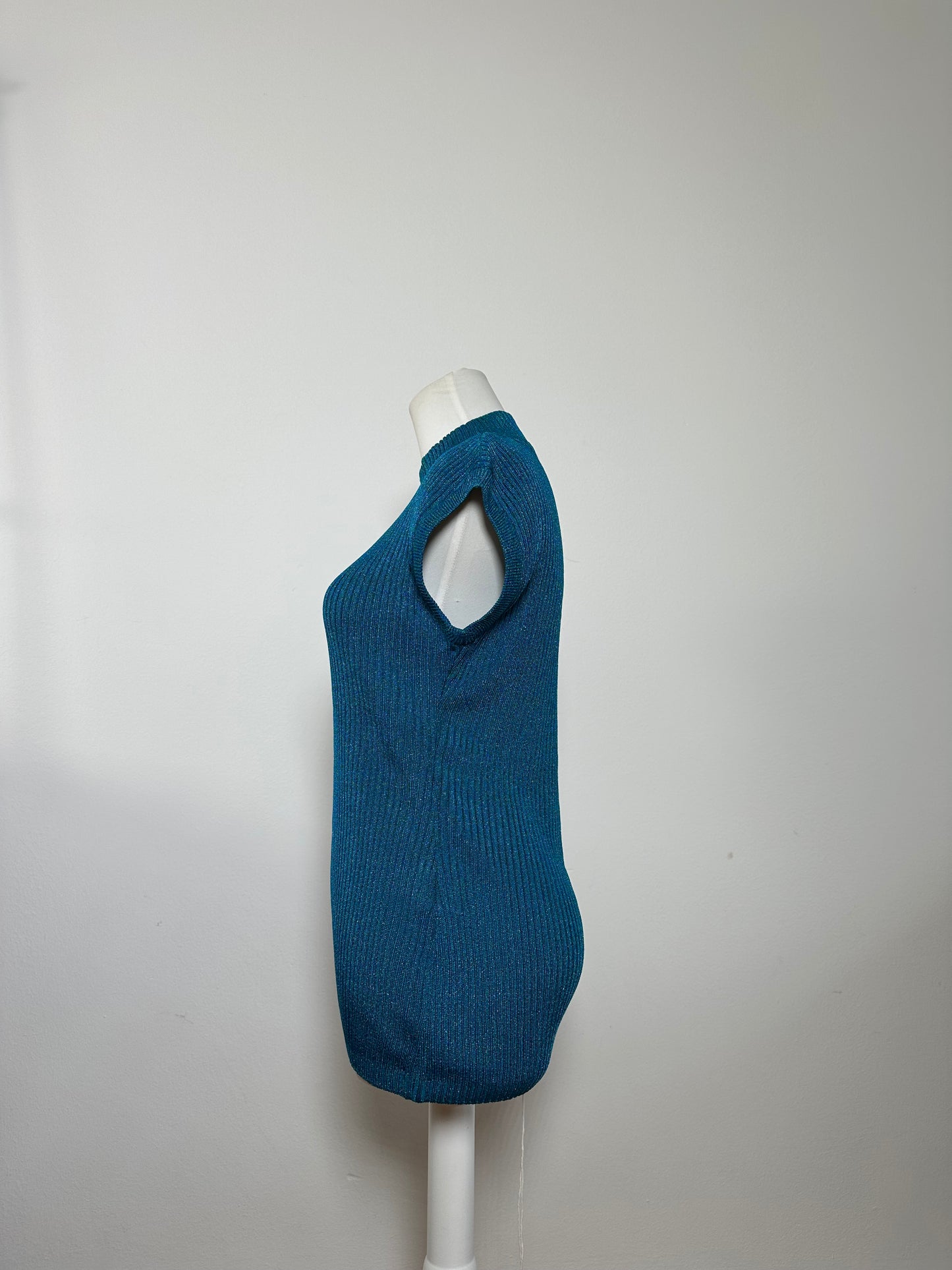 Vintage Turtleneck Dior Wool Top Blue Green L