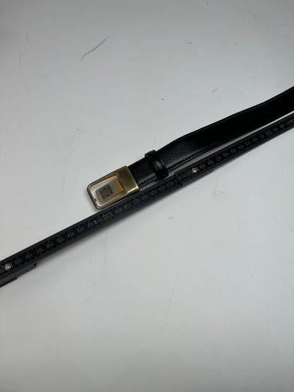 Vintage Givenchy Snake Emblossed Leather Belt Black